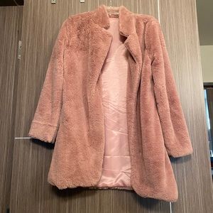 Pink fluffy coat